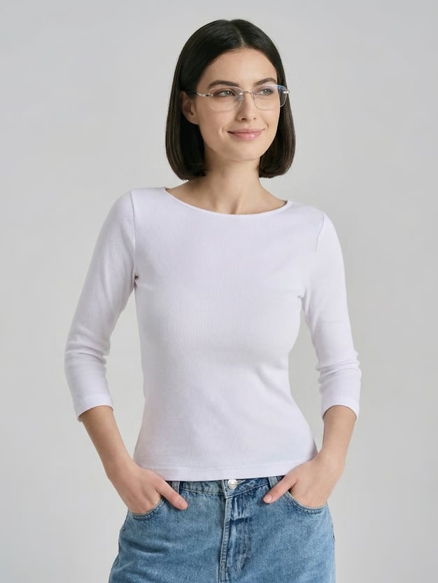 Лонгслив приталенный