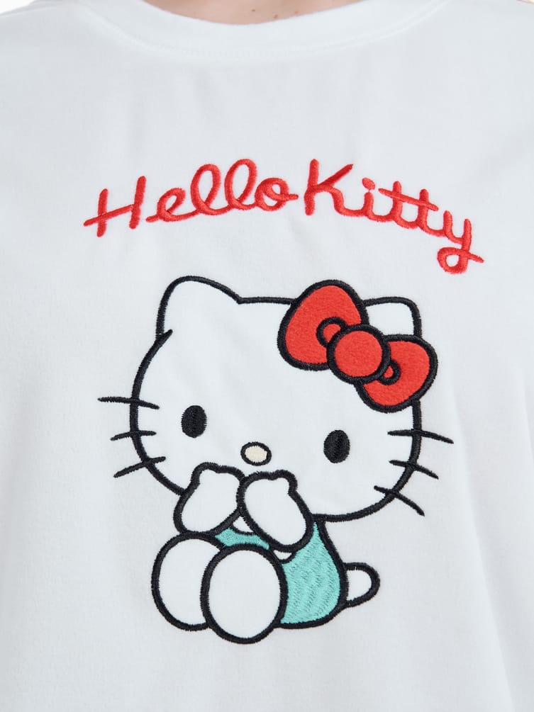 Плюшевая пижама с вышивкой Hello Kitty