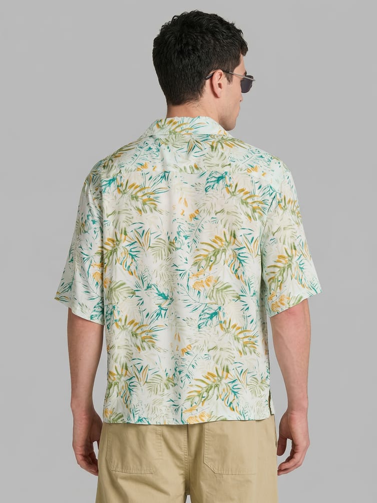 Рубашка гавайская с принтом