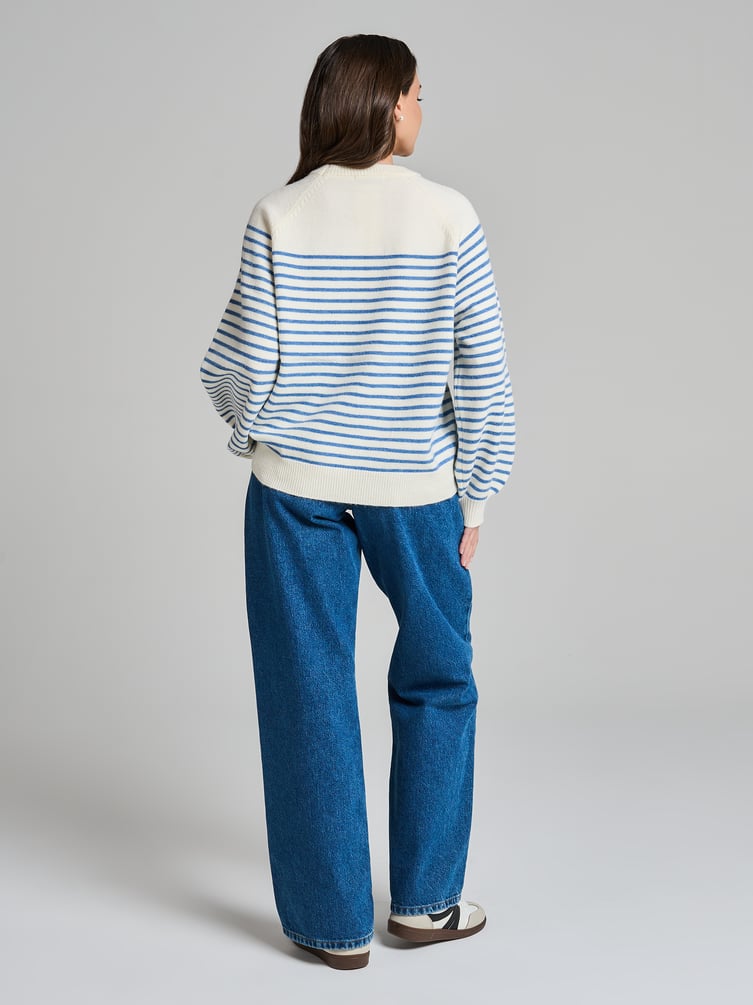 Джемпер трикотажный в полоску