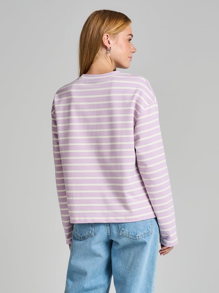 Лонгслив в полоску плотный