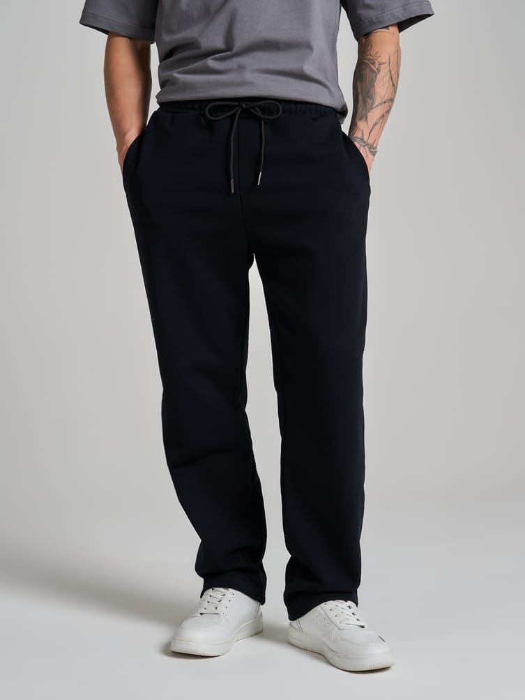 Теплые брюки прямые с начесом