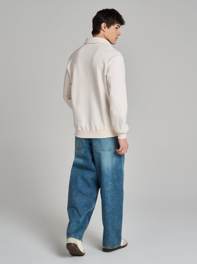 Свитшот поло на пуговицах