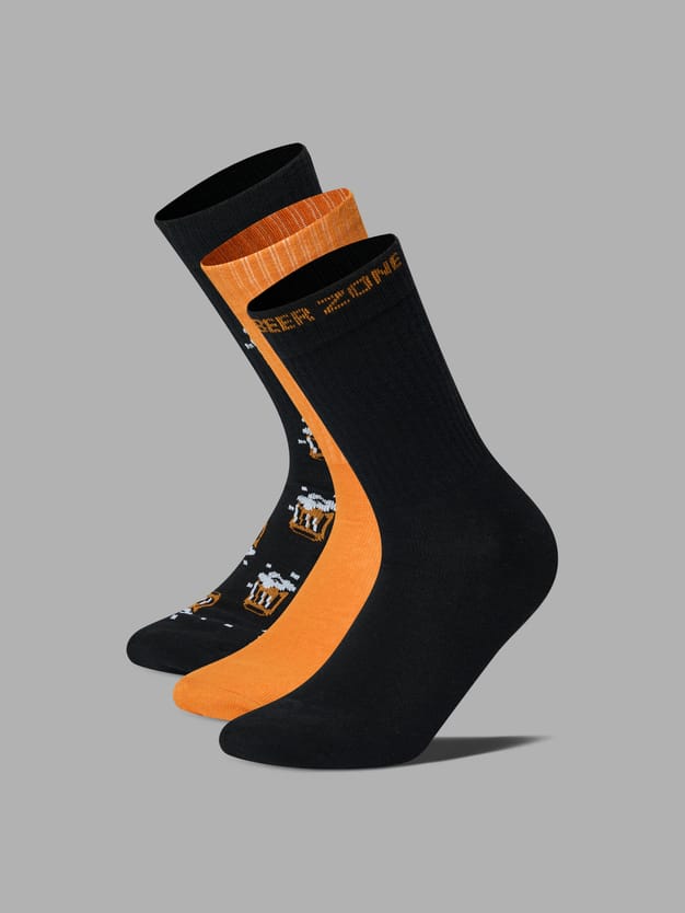 Носки - 3 пары высокие с принтом