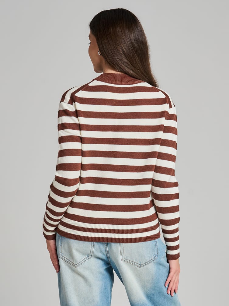 Джемпер трикотажный в полоску