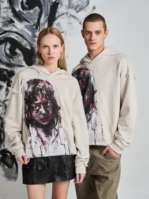 Худи оверсайз с принтом Макс Борисов