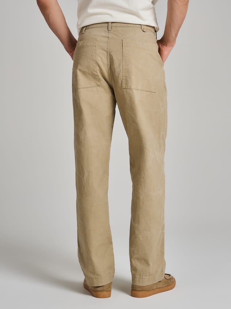 Зауженные брюки с вареным эффектом