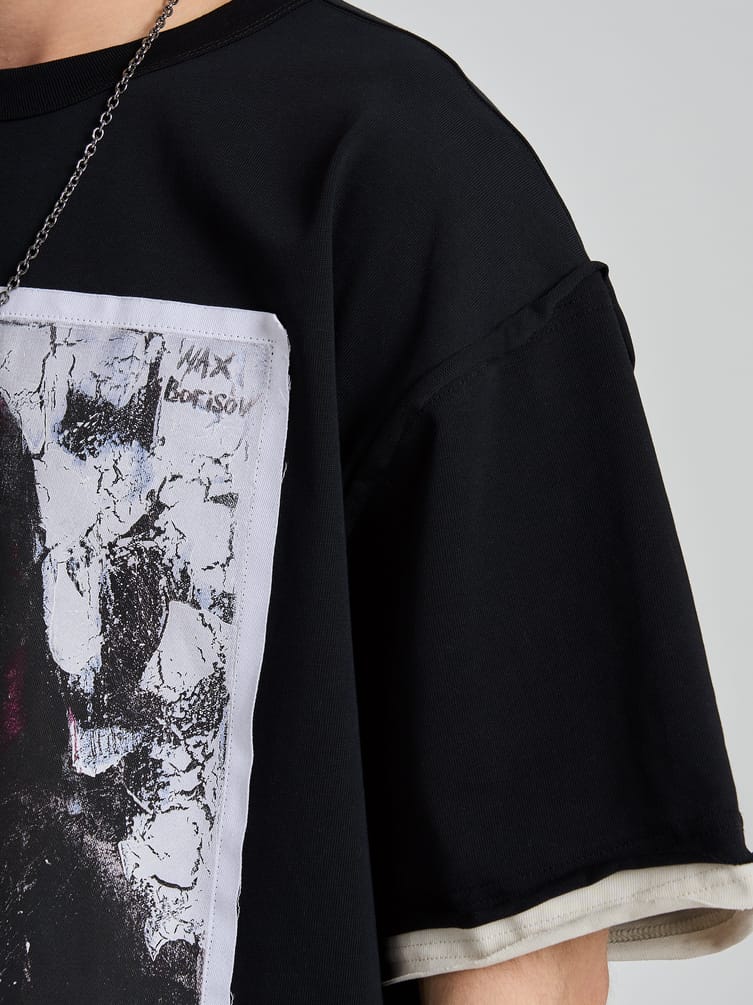 Футболка оверсайз с принтом Макс Борисов