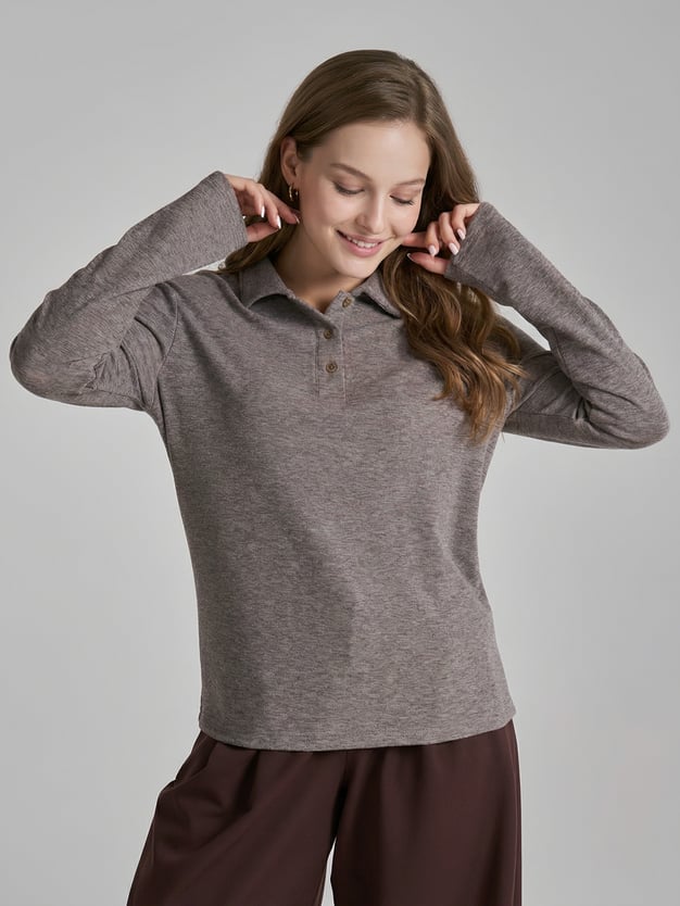 Свитшот поло без начеса