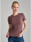 Футболка в рубчик с внешними швами