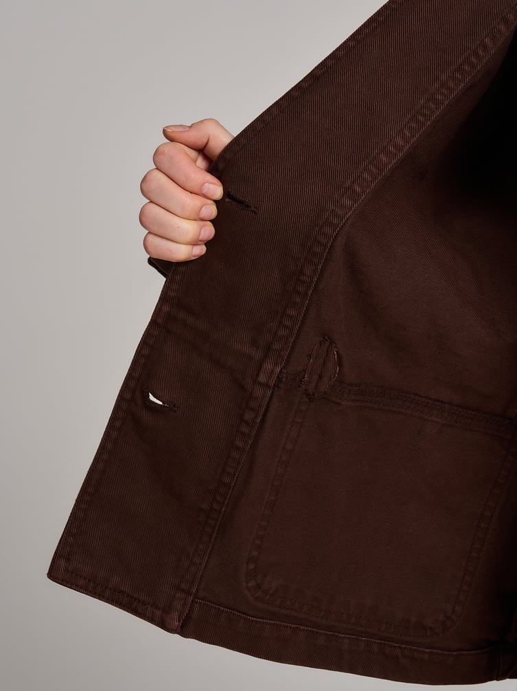 Рубашка-пиджак оверсайз джинсовая