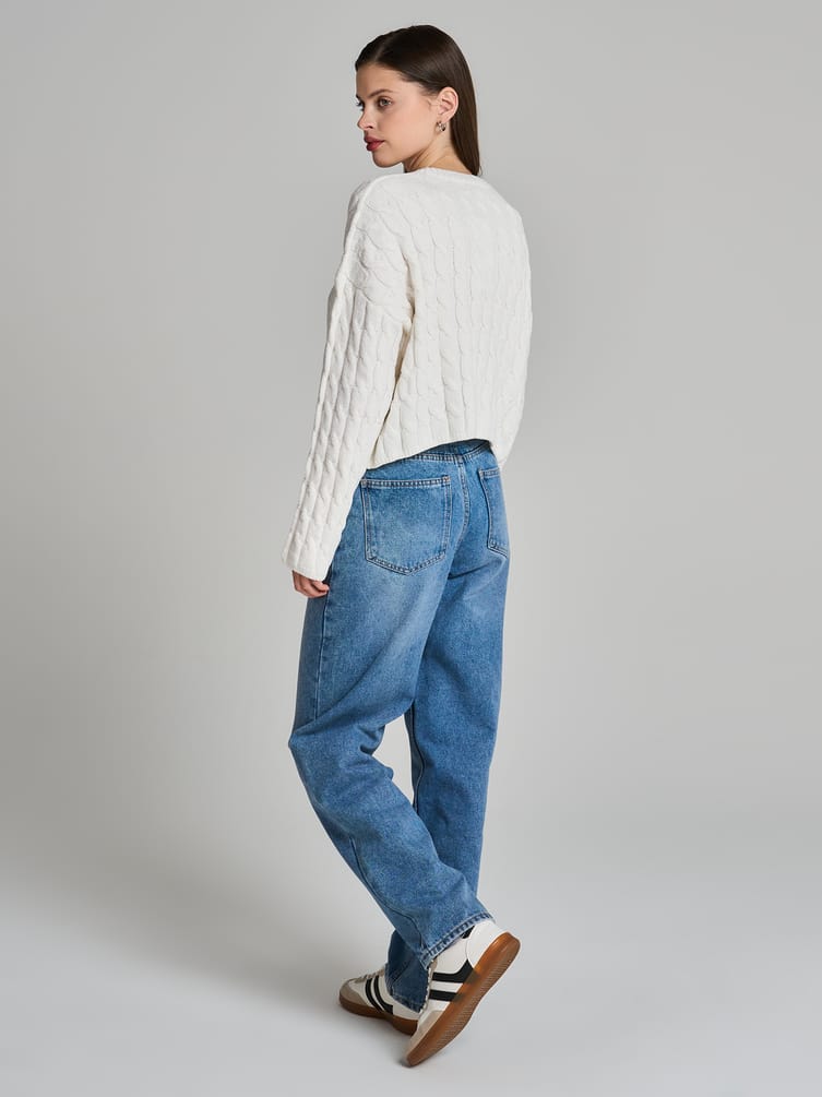 Джемпер трикотажный с косами