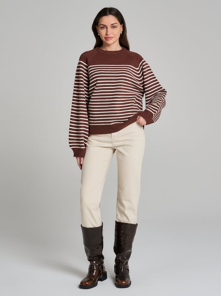 Джемпер трикотажный в полоску