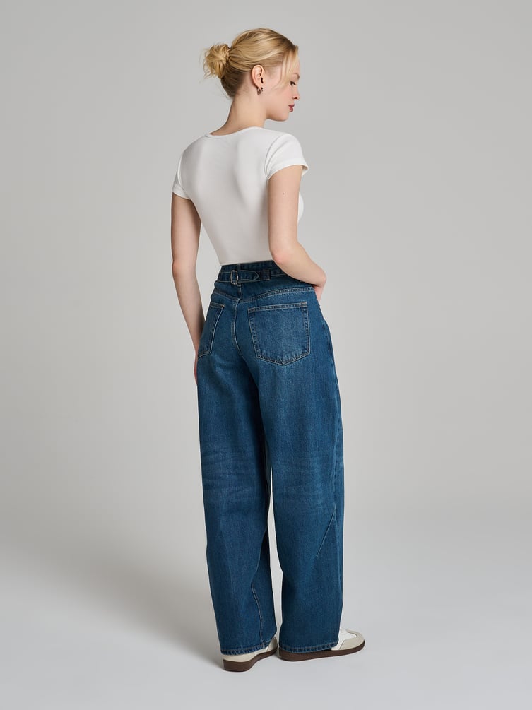 Джинсы Balloon зауженные с вареным эффектом