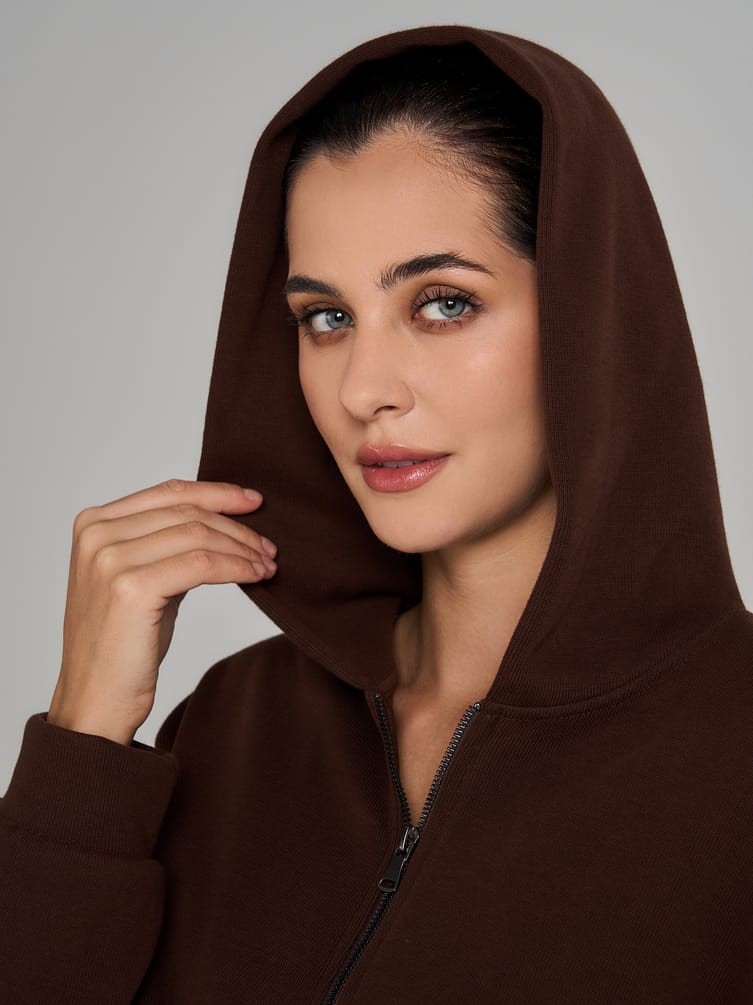 Толстовка с капюшоном трикотажная