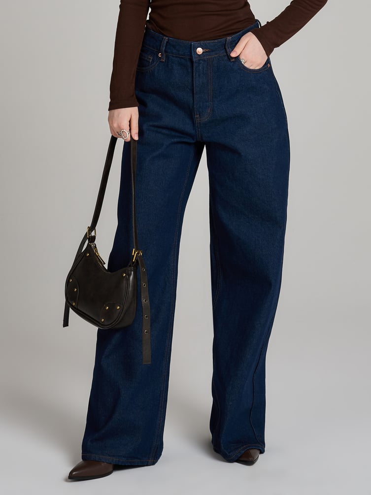 Джинсы широкие палаццо