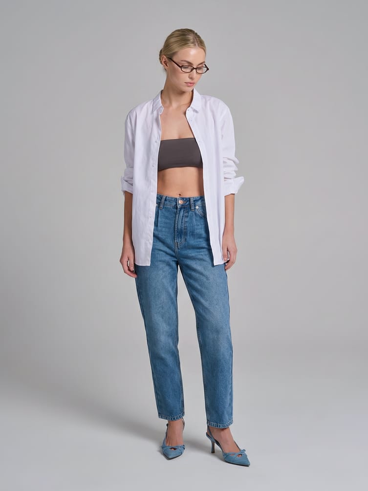 Джинсы Balloon с высокой талией