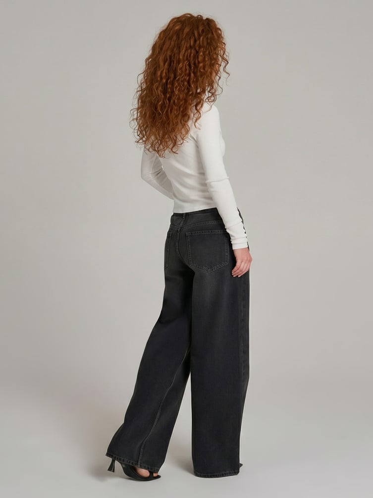 Джинсы бойфренды широкие