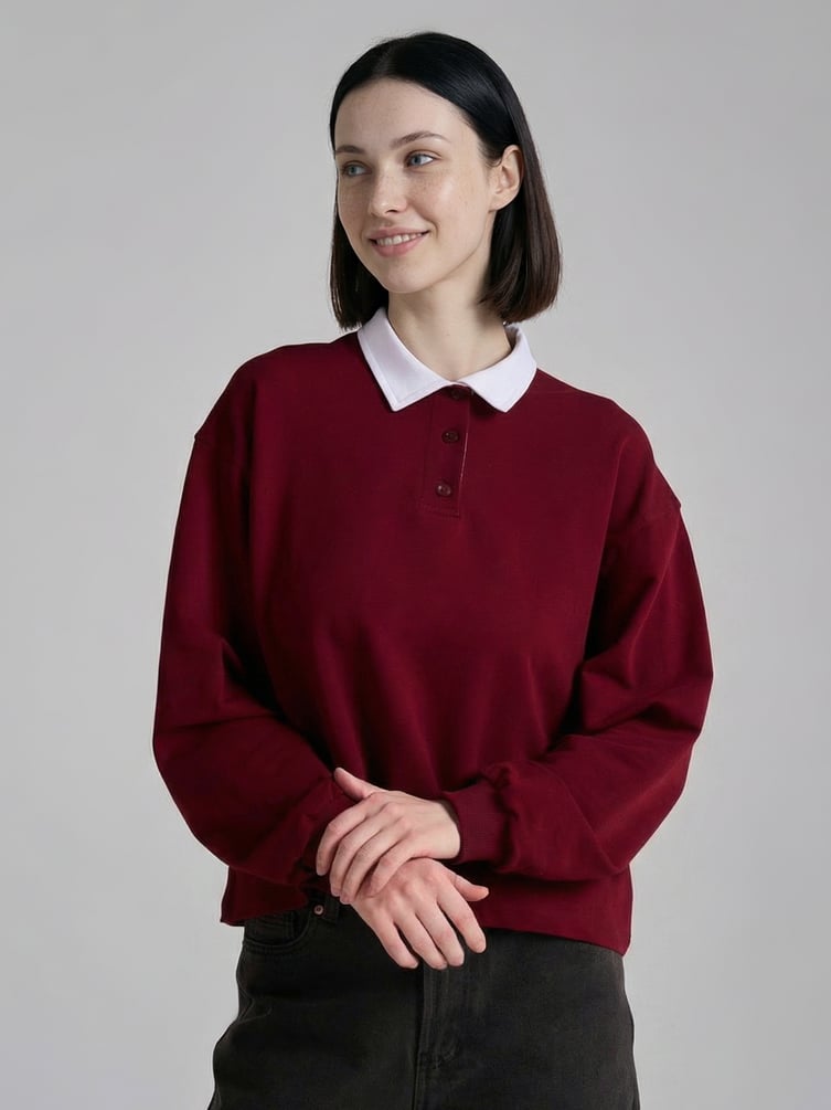 Рубашка-поло с длинным рукавом