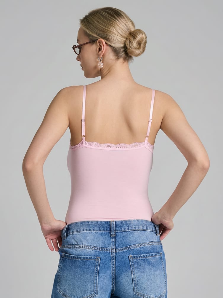 Боди-майка с кружевом