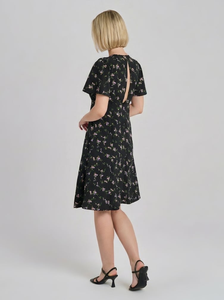 Миди платье крестьянка