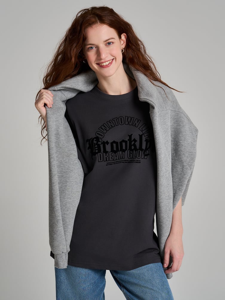 Футболка оверсайз с надписью Brooklyn