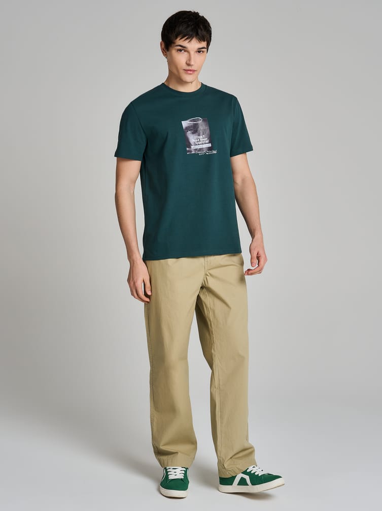 Футболка из хлопка с принтом