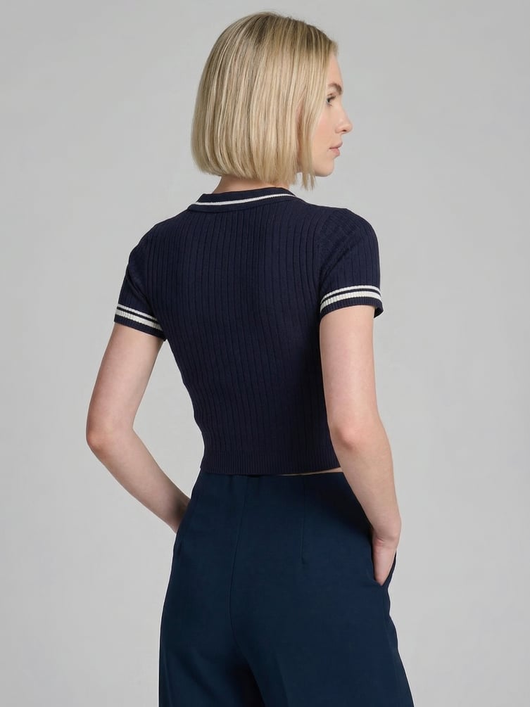 Джемпер-поло с коротким рукавом