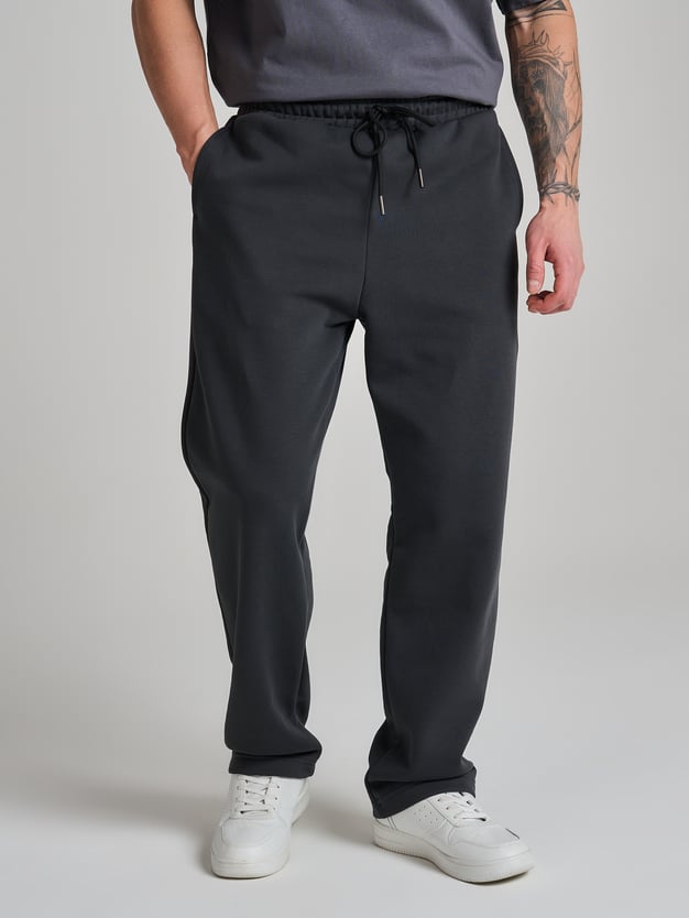 Теплые брюки прямые с начесом