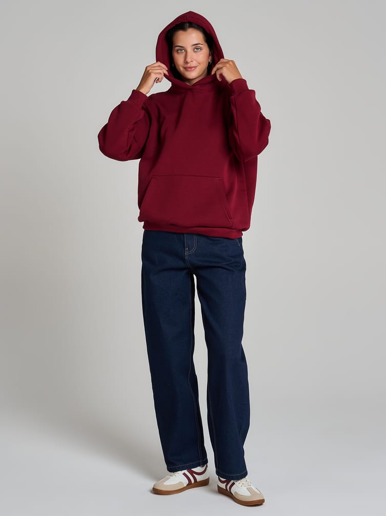 Утепленное худи оверсайз с начесом