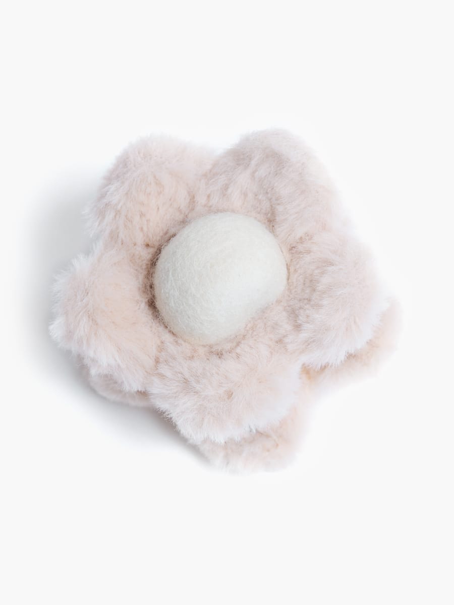 Заколка-краб плюшевый цветок