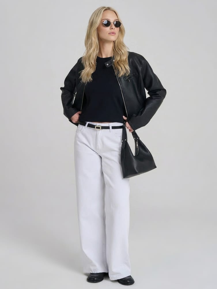 Плотная базовая свободная футболка