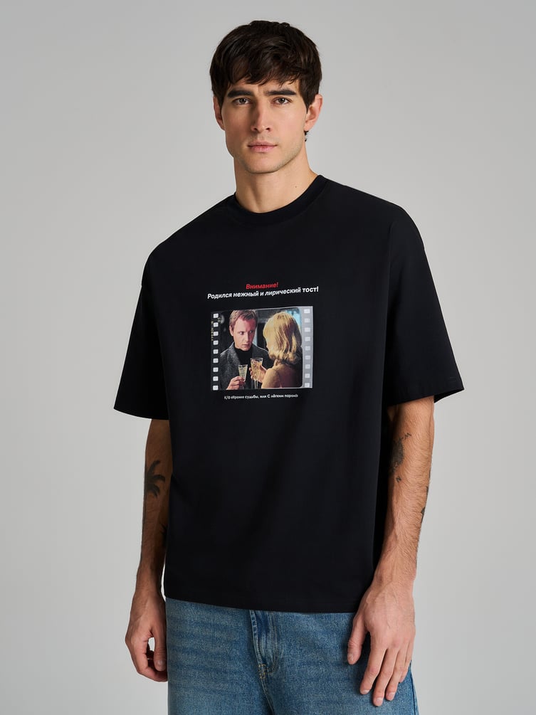 Футболка оверсайз с принтом Мосфильм