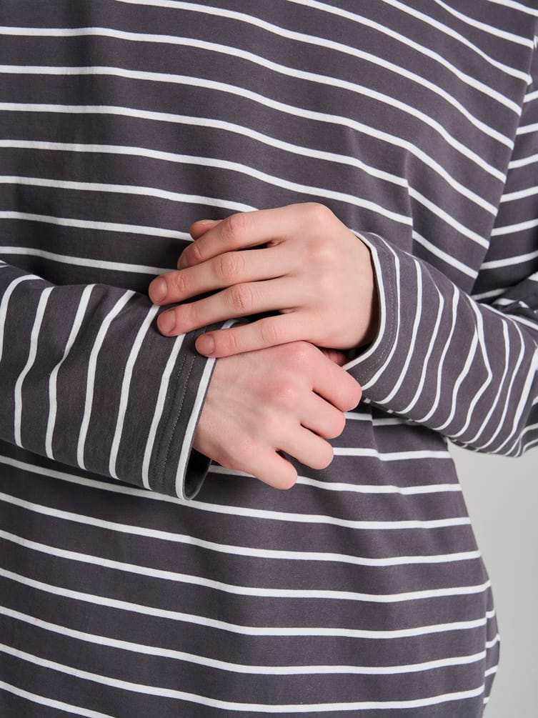 Полосатый лонгслив оверсайз