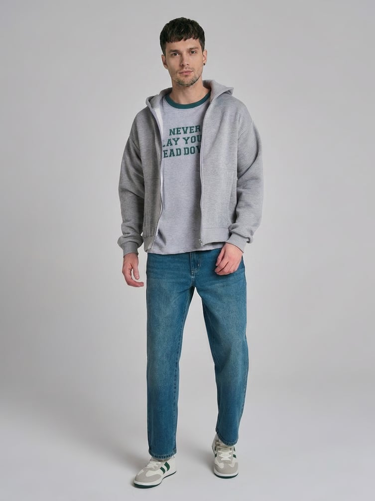 Джинсы багги зауженные