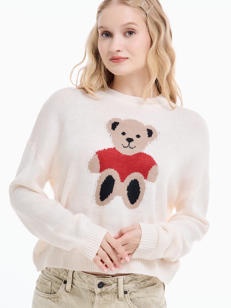 Джемпер трикотажный с принтом