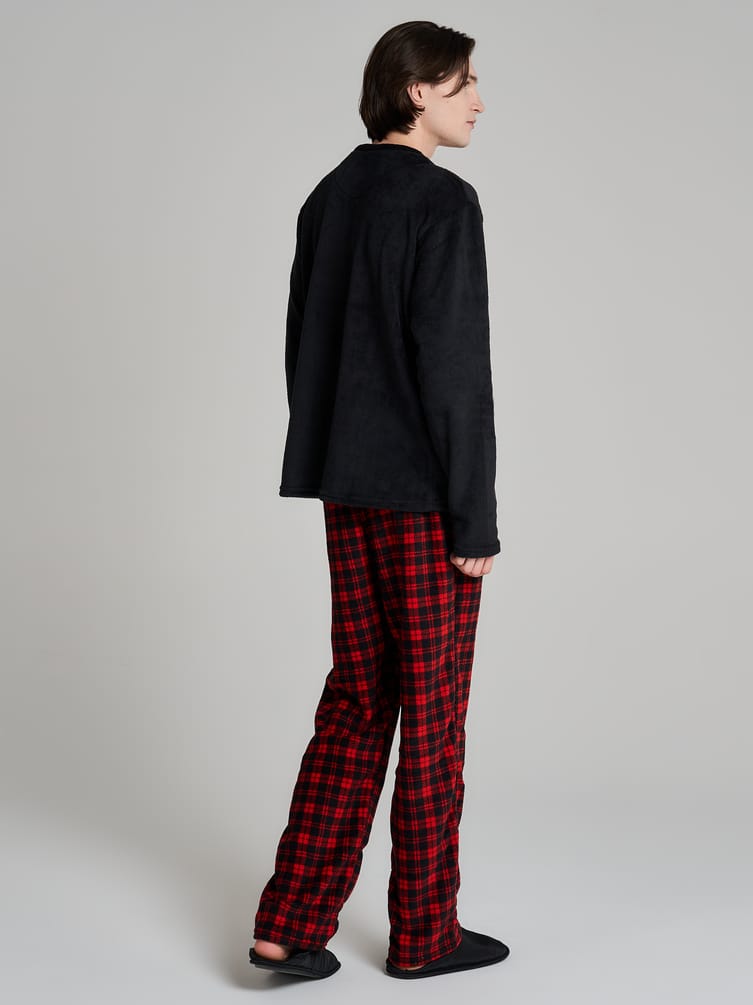 Теплая плюшевая пижама с Санта Клаусом