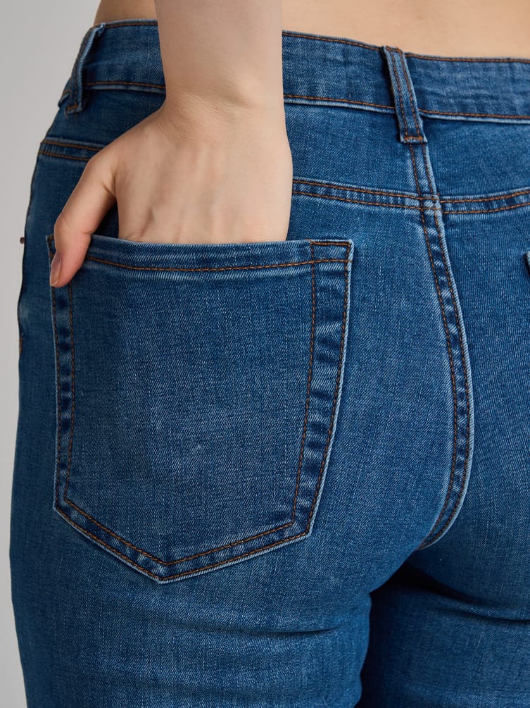 Джинсы скинни с высокой талией