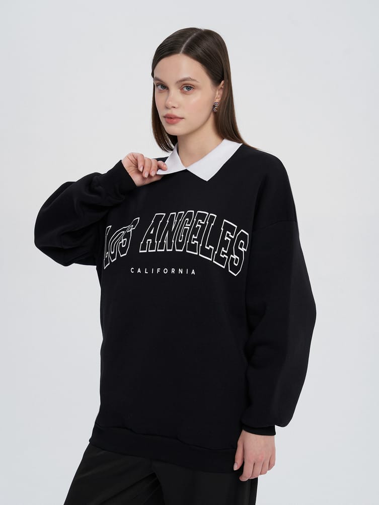 Свитшот оверсайз с надписью Los Angeles