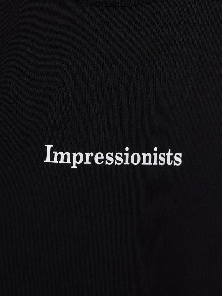 Футболка из хлопка с принтом на спине