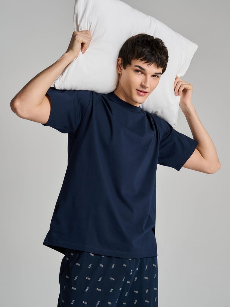 Пижама хлопковая с футболкой и брюками