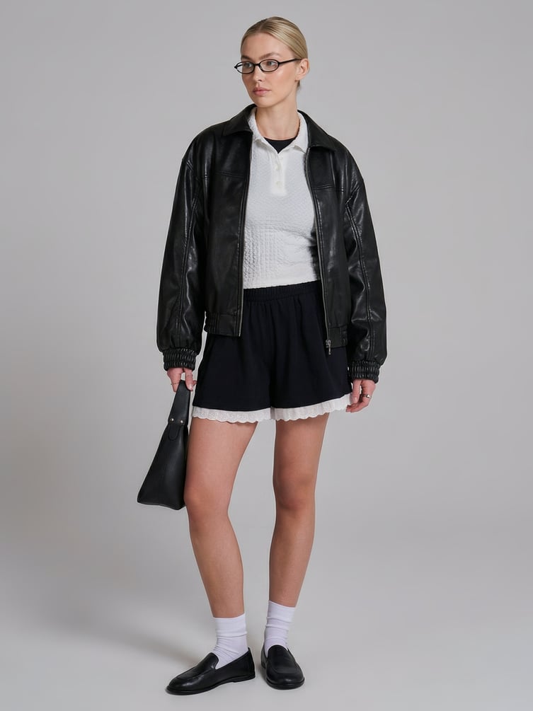 Шорты повседневные с кружевом