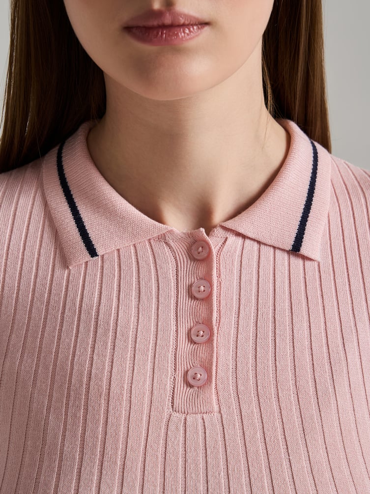 Джемпер-поло с коротким рукавом