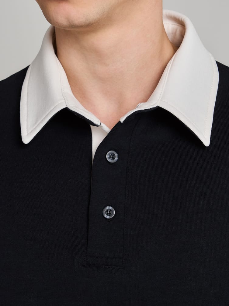 Свитшот поло на пуговицах