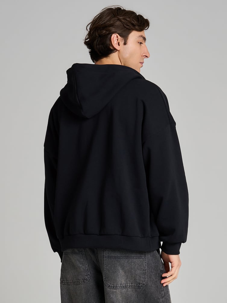 Зип худи оверсайз тёплая с начёсом