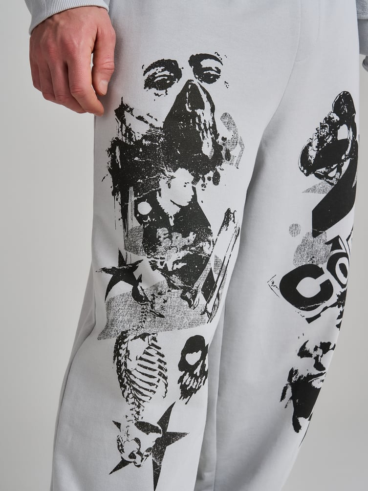 Брюки спортивные с принтом