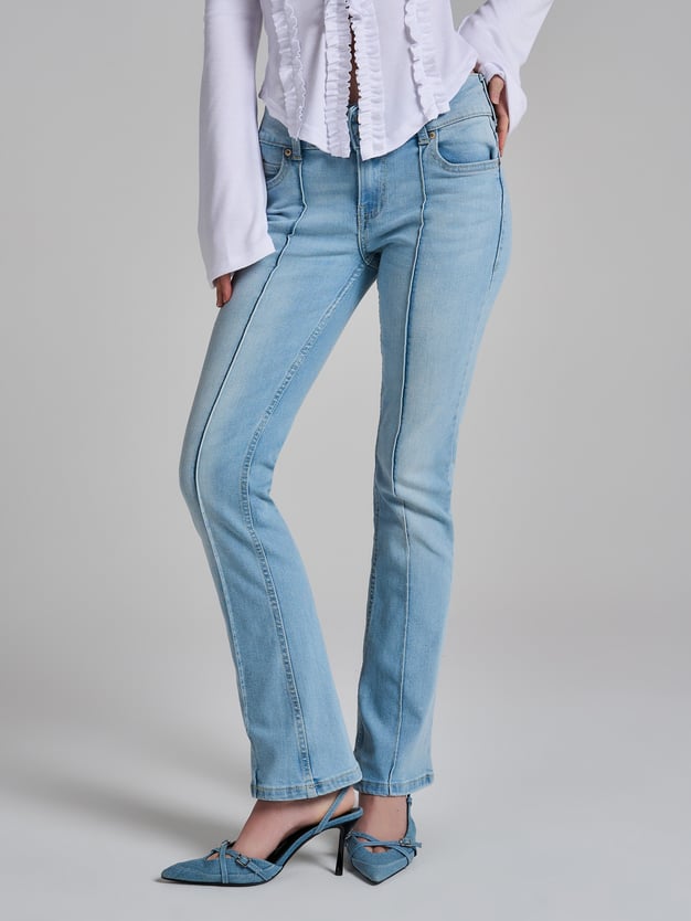 Джинсы клеш со стрелками