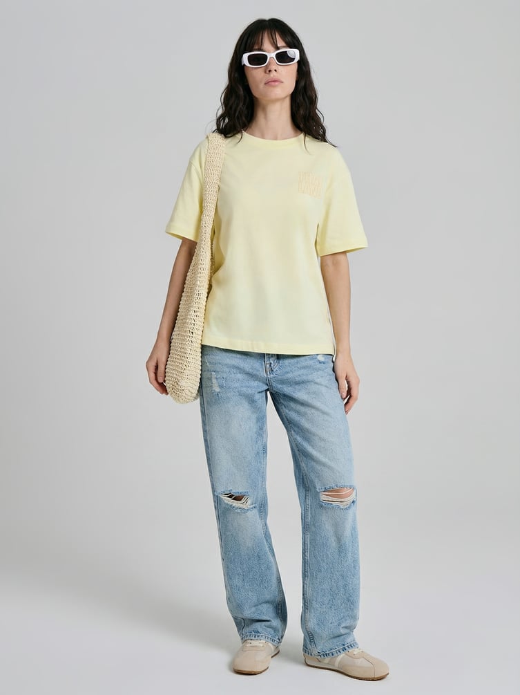 Футболка хлопковая с принтом банан