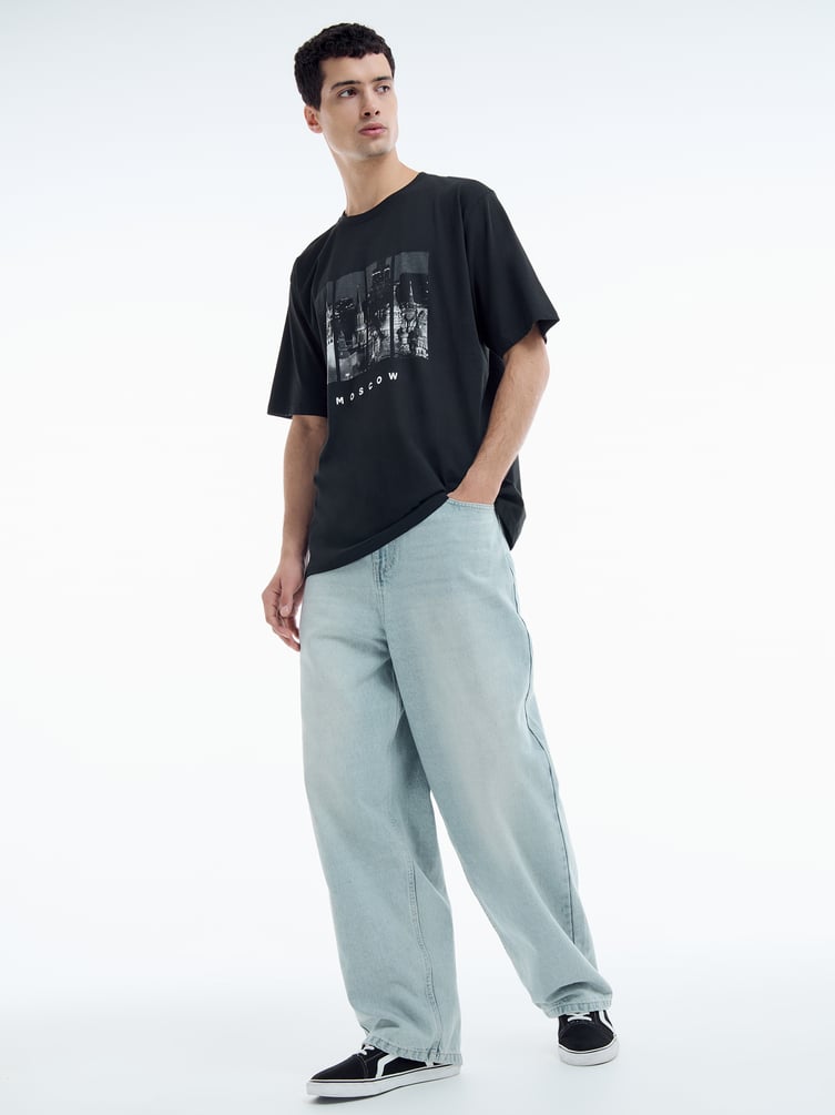 Футболка оверсайз с принтом Москва