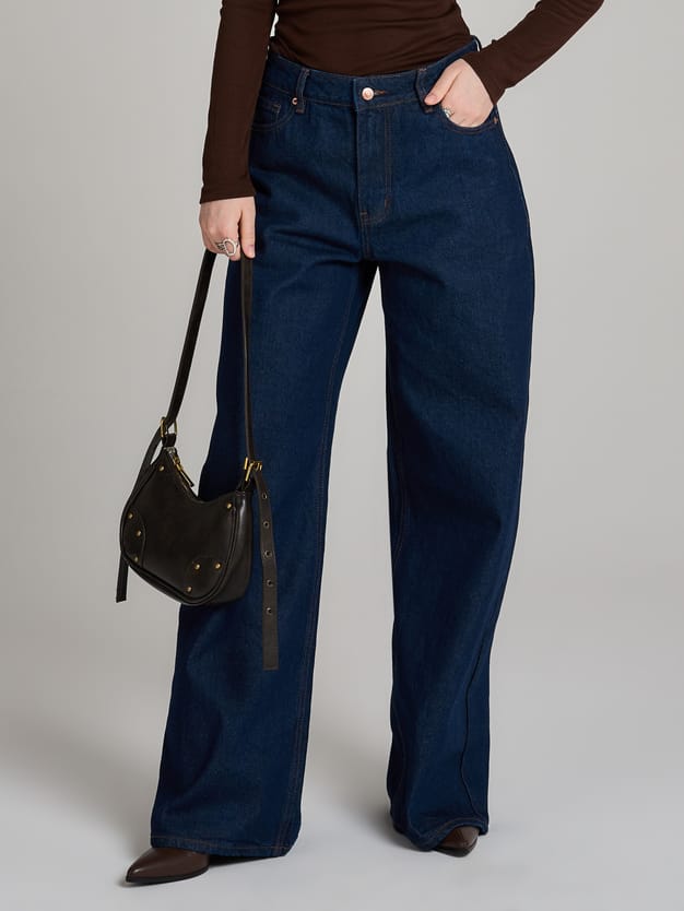 Джинсы широкие палаццо